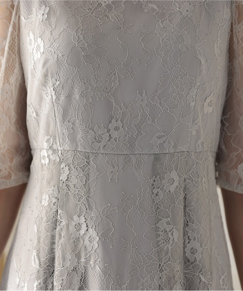 「PREFERIR」 7分袖ワンピース MEDIUM ネイビー レディース_画像7