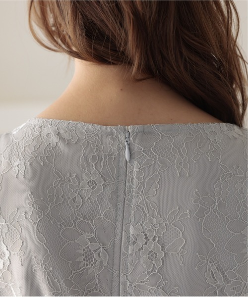 「PREFERIR」 7分袖ワンピース MEDIUM ネイビー レディース_画像9
