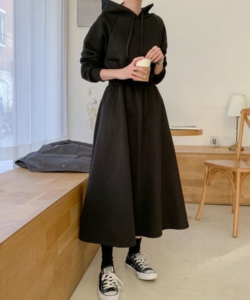 「SallyLunn」 長袖ワンピース LARGE ブラック レディース_画像3