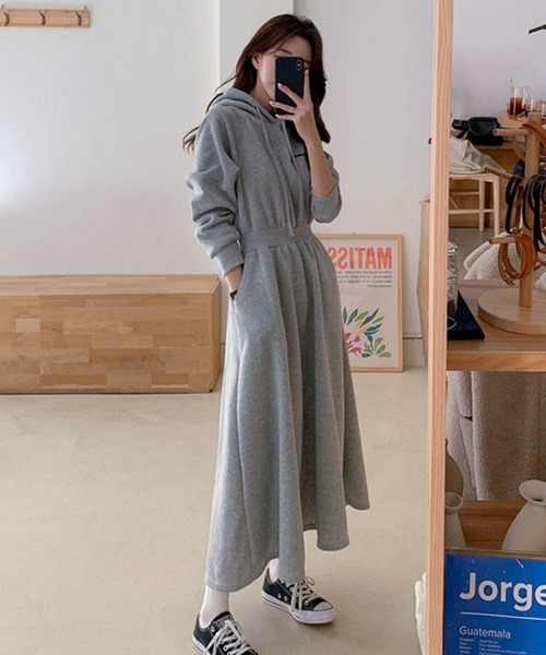 「SallyLunn」 長袖ワンピース LARGE ブラック レディース_画像6