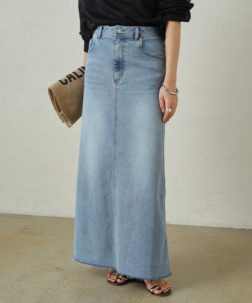 「LOUNGEDRESS」 デニムスカート MEDIUM ブルー レディース_画像2