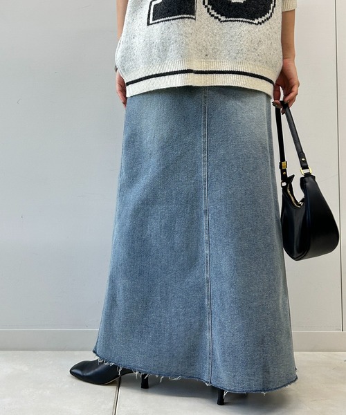 「LOUNGEDRESS」 デニムスカート MEDIUM ブルー レディース_画像7