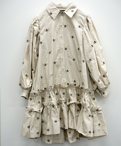 「Sister Jane」 シャツワンピース SMALL ベージュ レディース_画像4