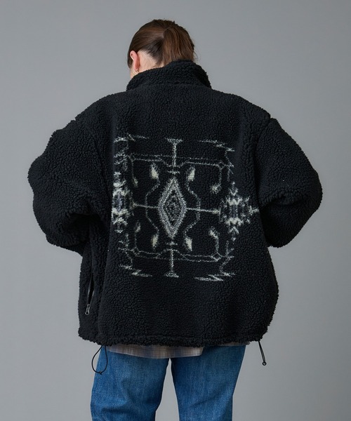PENDLETON☆ヴィンテージ中綿アウター☆ブラック PENDLETON（ペンドルトン） ブルゾン アウター ジャガードボア