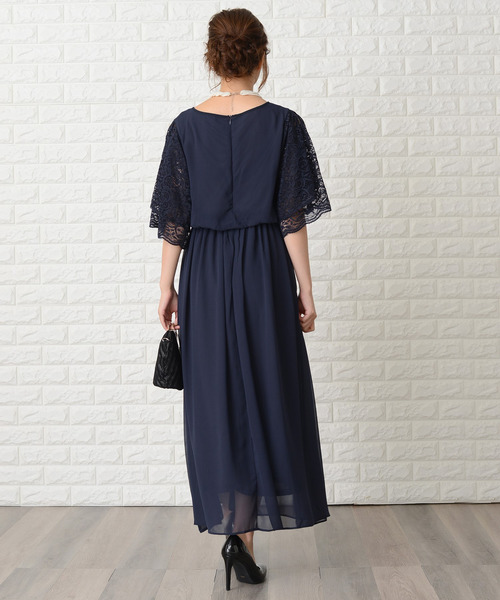 3点おまとめ！LACE LADIES 黒フォーマルワンピースドレス　Sサイズ Lace Ladies ドレス シンプル長袖フォーマルミモレ丈ワンピース