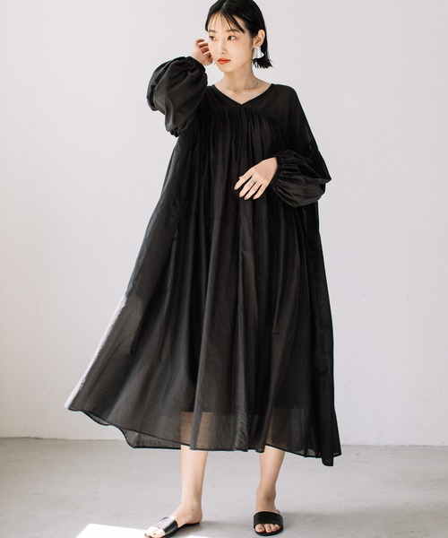 ワンピース Audrey And John Wad インドコットンvネックギャザーロングワンピース ウォッシャブル Zozotown Paypayモール店 通販 Paypayモール