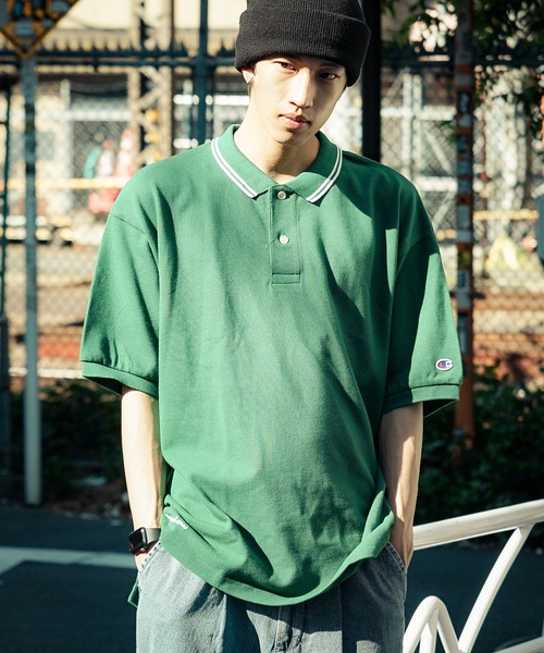 Champion（チャンピオン） ポロシャツ 半袖 襟ラインルーズフィット