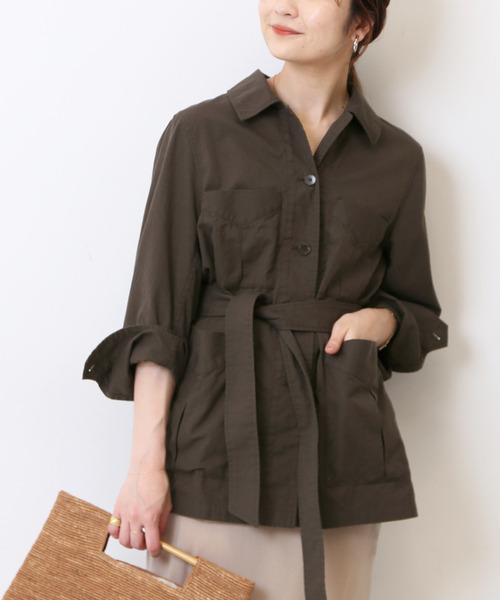 48 割引グレー ベージュ Free レディース Mサイズ相当 大きな割引 ジャケット ミリタリージャケット ピンオックスサファリジャケット コート アウター レディースファッション ファッショングレーベージュfree レディース Mサイズ相当 Europeancubicles Com