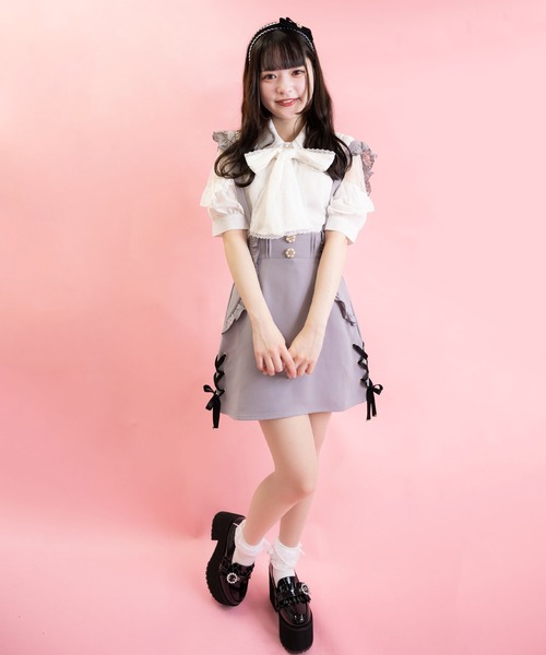 ROJITA シャツ ブラウス 肩開きレースフリルブラウス : ZOZOTOWN