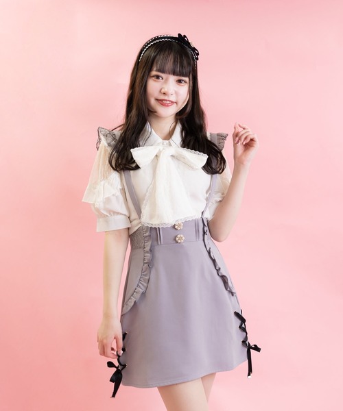 ROJITA（ロジータ） シャツ ブラウス 肩開きレースフリルブラウス