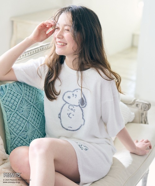b806【専用】ピーナッツ×スヌーピールームウェアセットアップもこもこ PEANUTS/ピーナッツ】SNOOPY/スヌーピーもこもこルームウェア