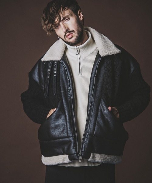 NO ID.（ノーアイディー） ブルゾン アウター 「NO ID.」Changing Knit