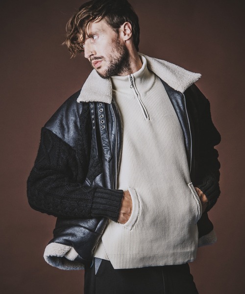 NO ID.（ノーアイディー） ブルゾン アウター 「NO ID.」Changing Knit