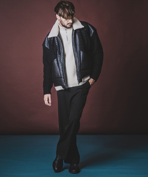 NO ID.（ノーアイディー） ブルゾン アウター 「NO ID.」Changing Knit