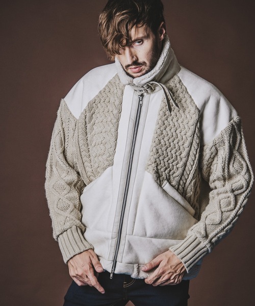 NO ID.（ノーアイディー） ブルゾン アウター 「NO ID.」Changing Knit