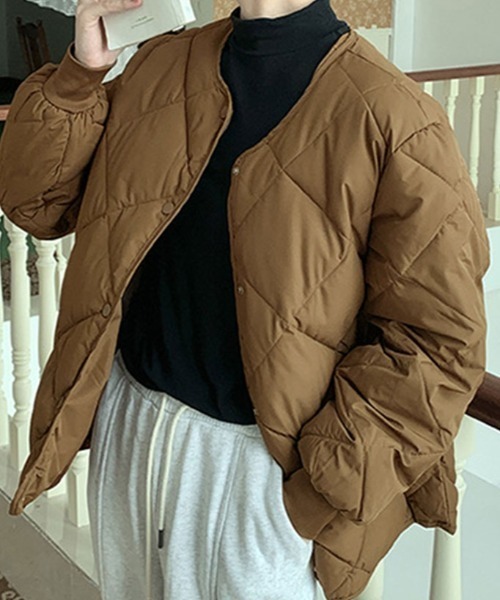 ブルゾン アウター ダイヤ キルティング ジャケット レディース