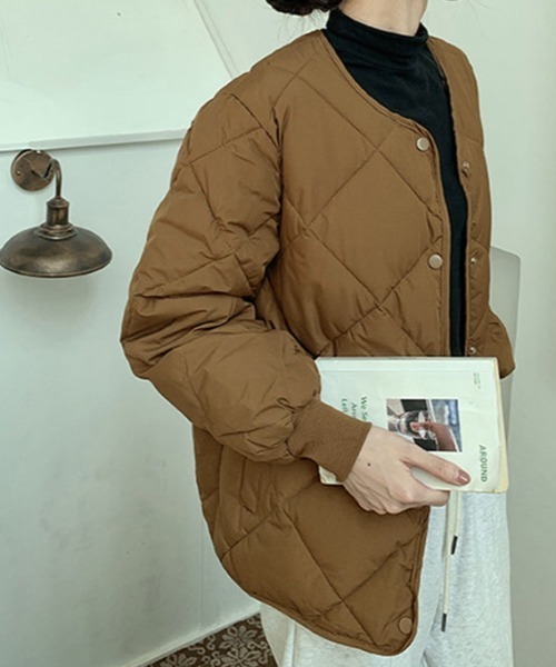 ブルゾン アウター ダイヤ キルティング ジャケット レディース