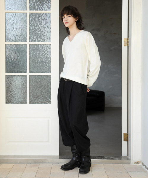 SPADE セーター ニット 「SPADE」カシミアタッチ Vネック メンズ