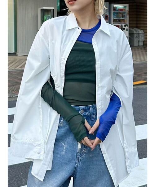 MURUA シャツ MURUA ブラウス シャツ 「WEB限定」サイドホールギャザーシャツ