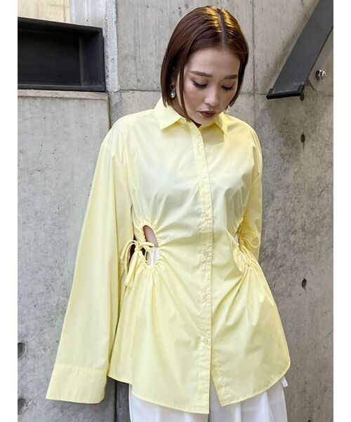 MURUA シャツ MURUA ブラウス シャツ 「WEB限定」サイドホールギャザーシャツ