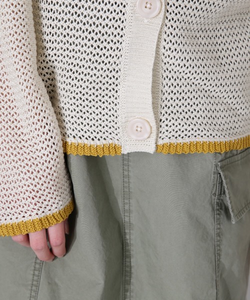 AVIREX カーディガン MACRAME LINE CARDIGAN/マクラメ ライン
