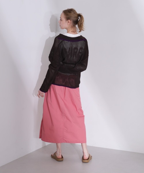 カーディガン MACRAME LINE CARDIGAN/マクラメ ラインカーディガン レディース AVIREX カーディガン MACRAME LINE CARDIGAN/マクラメ ライン