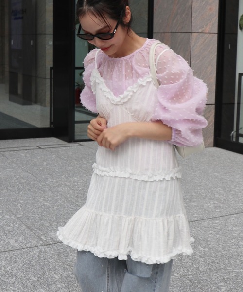 JUMELLE（ジュメロ） チュニック 「前後2way」lace cami tunic
