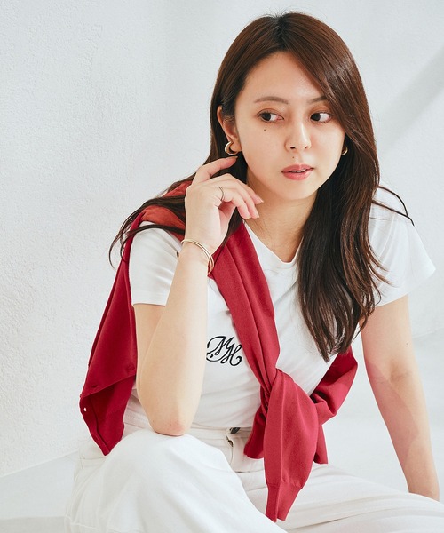 MISCH MASCH（ミッシュマッシュ） tシャツ ロゴ刺繍Tシャツ/MM428206