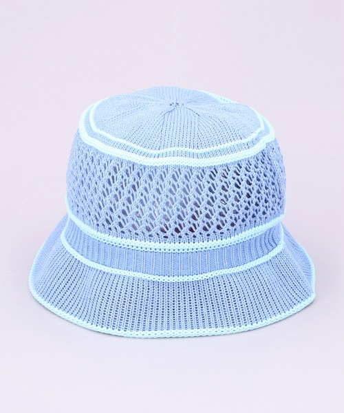 CA4LA フラワー装飾ハット ホワイト/ブルー CA4LA（カシラ） 帽子 ハット レディース CF MOLD レディース メンズ