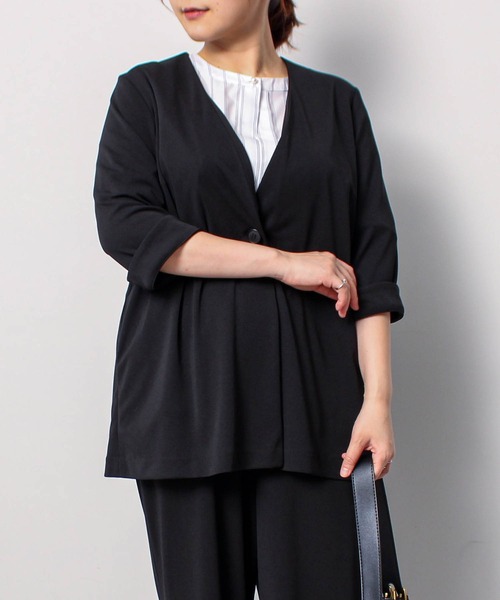 fleur by mint breeze ジャケット ノーカラージャケット 「L〜5L