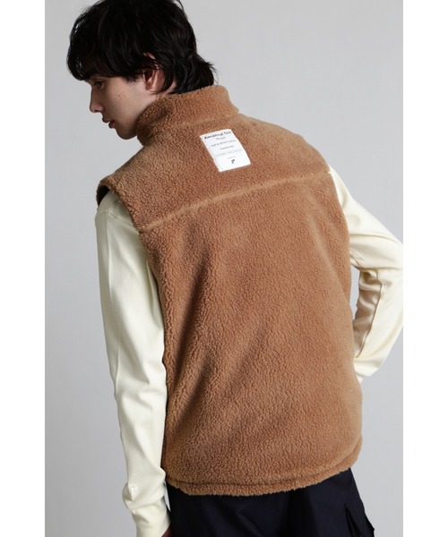 S+ ベスト ジレ 「S＋(エスプラス)」リバーシブルボアベスト メンズ