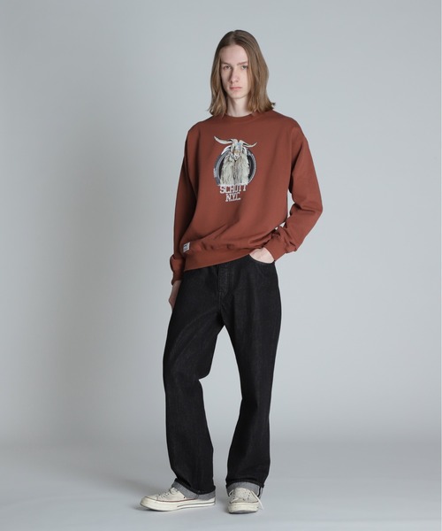 Schott ショット COLOR FLOCKY GOAT CREW SWEAT トレーナー Schott N.Y.C トレーナー スウェット Schott/ショット/SALT AND