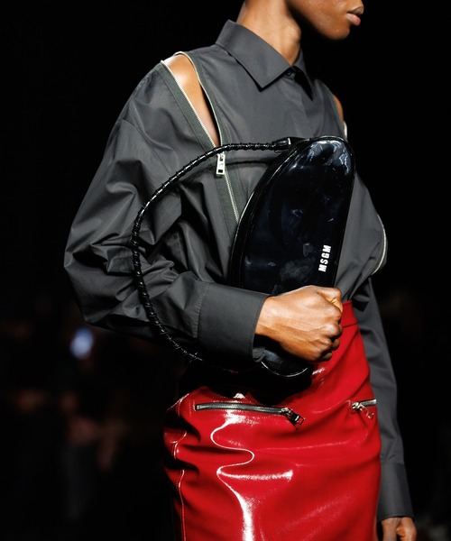 MSGM（エムエスジーエム） ブラウス シャツ ジップディテール ポプリン 