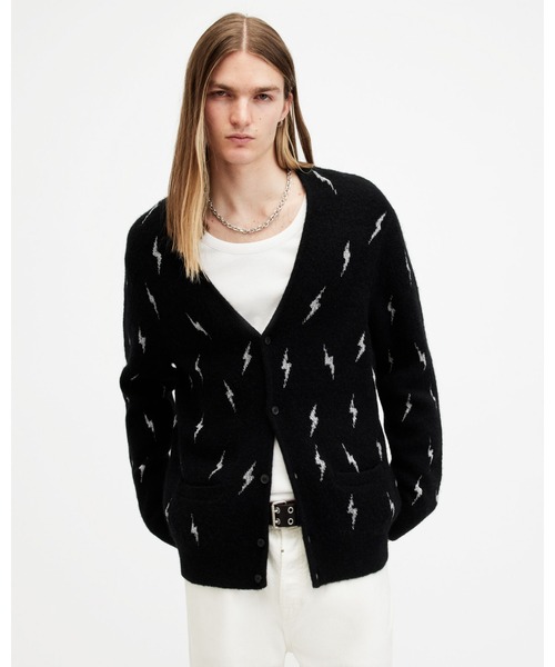 ALOUND カーディガン　L ALLSAINTS（オールセインツ） カーディガン ZAP V-NECK LIGHTNING