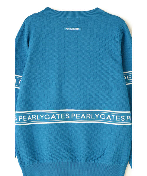 PEARLY GATES ニット 光栓ポリエステルクルーネックニットプルオーバー 