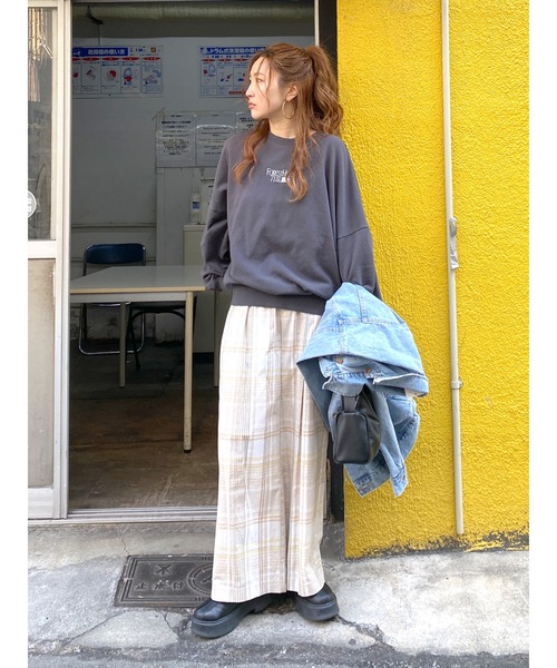 Ungrid（アングリッド） パンツ リネン混チェック柄パンツ レディース