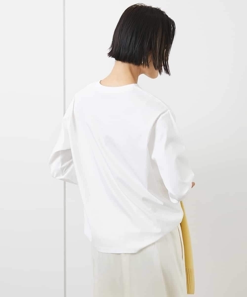MICHEL KLEIN tシャツ Tシャツ ロングスリーブロゴTシャツ レディース 