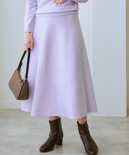 7days Life Styling スカート フレアニットスカート（毛玉になりにくい