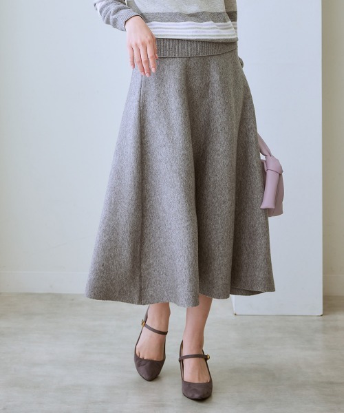 7days Life Styling スカート フレアニットスカート（毛玉になりにくい