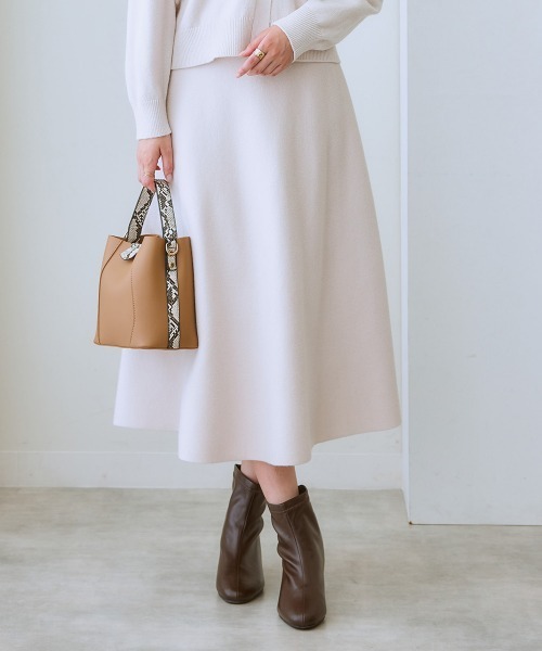 7days Life Styling スカート フレアニットスカート（毛玉になりにくい