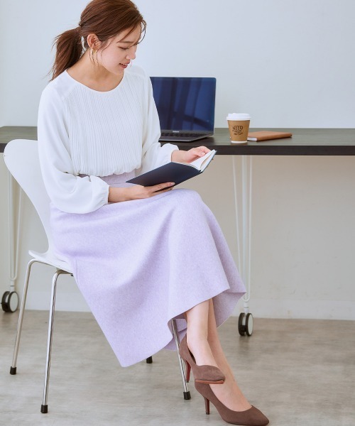 7days Life Styling スカート フレアニットスカート（毛玉になりにくい