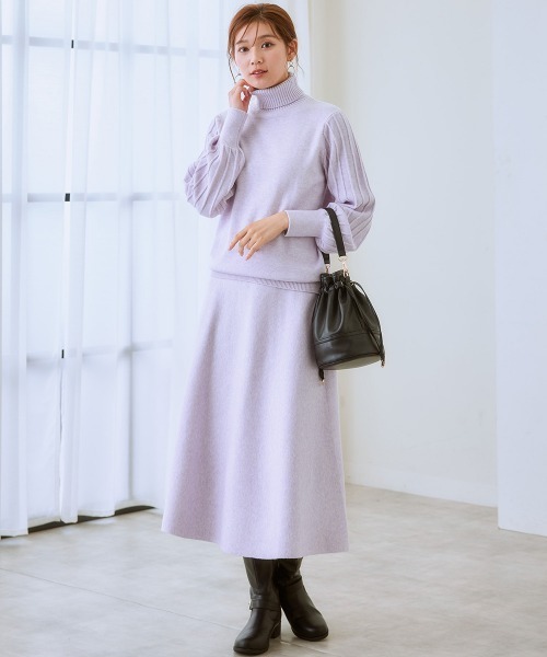 7days Life Styling スカート フレアニットスカート（毛玉になりにくい