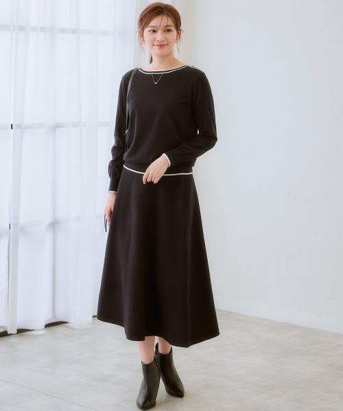 7days Life Styling スカート フレアニットスカート（毛玉になりにくい