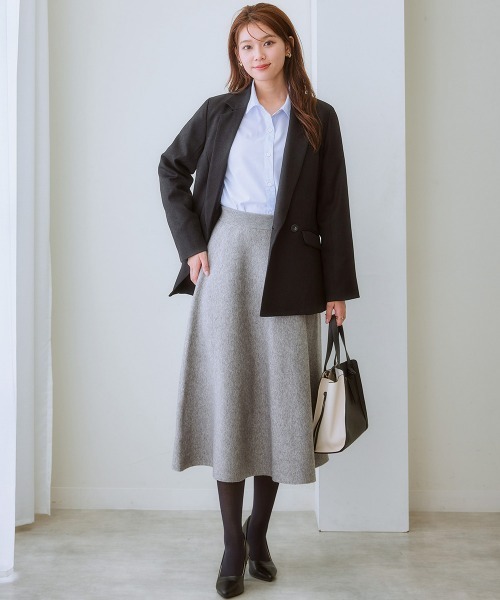 7days Life Styling スカート フレアニットスカート（毛玉になりにくい