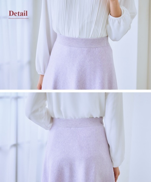 7days Life Styling スカート フレアニットスカート（毛玉になりにくい