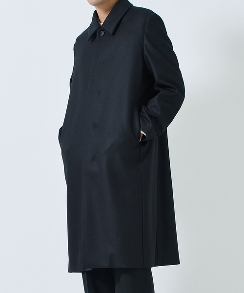 アタッチメント　ネイビー ステンカラーコートサイズ3 ATTACHMENT ステンカラーコート コート 「別注」 SOUTIEN COLLAR