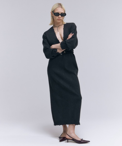 josemoon ニットワンピース JOSE MOON ワンピース DEEP V KNIT DRESS/ディープブイニット