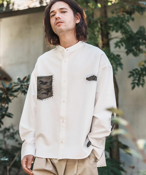 CAMBIO（カンビオ） シャツ ms5956-Stretch Back Satin Camouflage