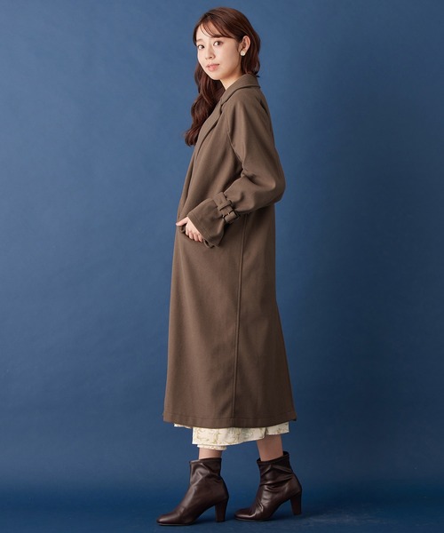 「alotta」 チェスターコート L モカ レディース_画像9