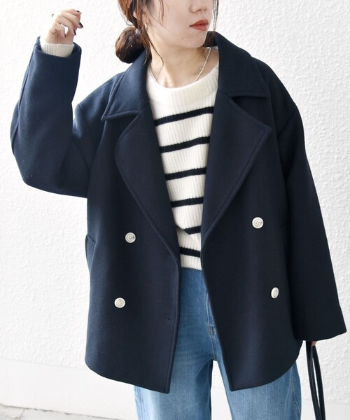 SHIPS any 「SHIPS any」 ピーコート ONE SIZE ネイビー レディース